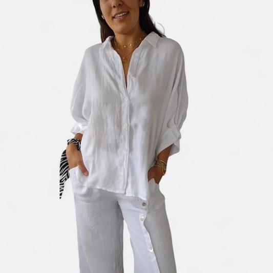 Old Monarchy | Women's Summer Linen Shirt – Effortless Grace, Breathable Elegance