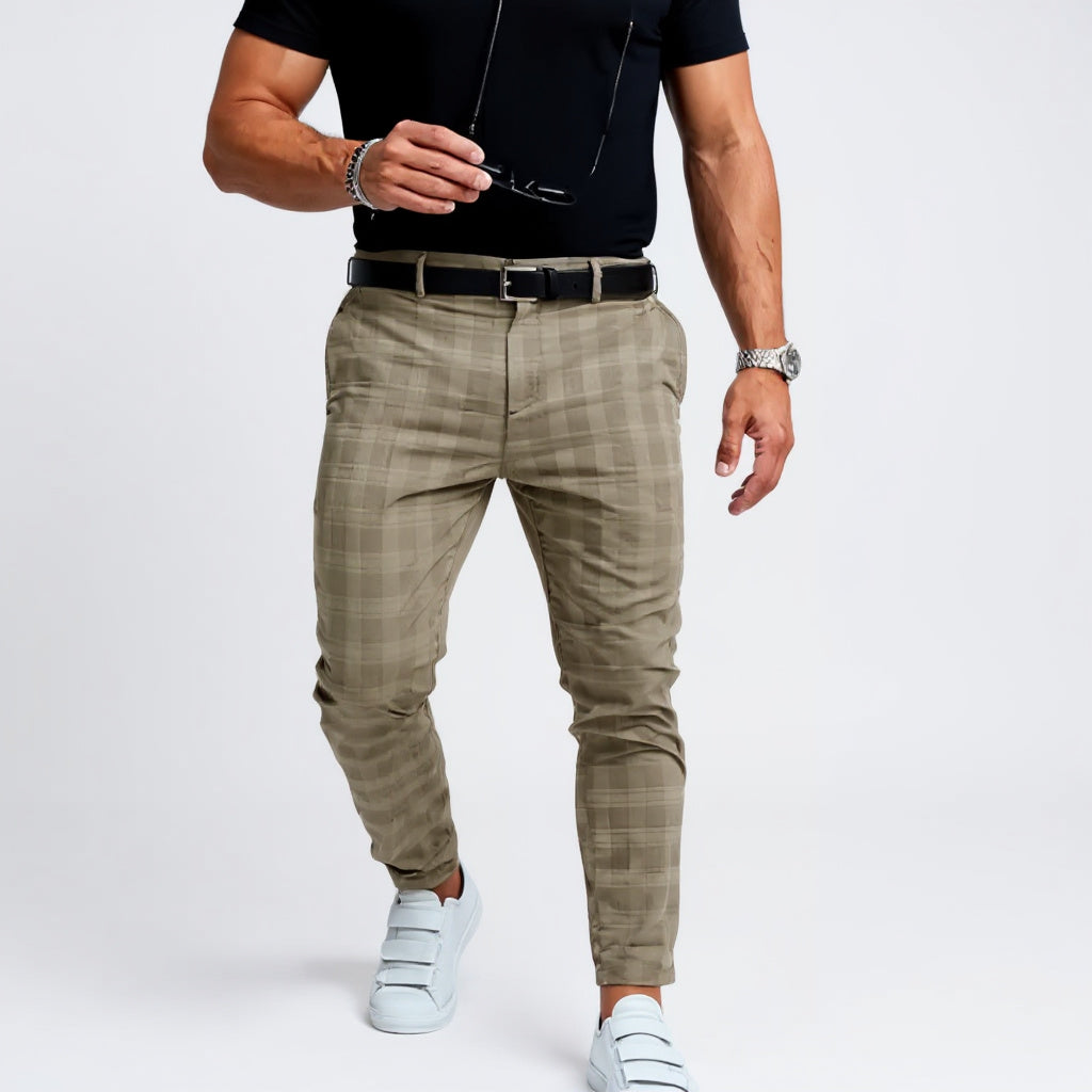 Old Monarchy | Men’s Checked Suit Trousers – Refined Comfort with Timeless Pattern