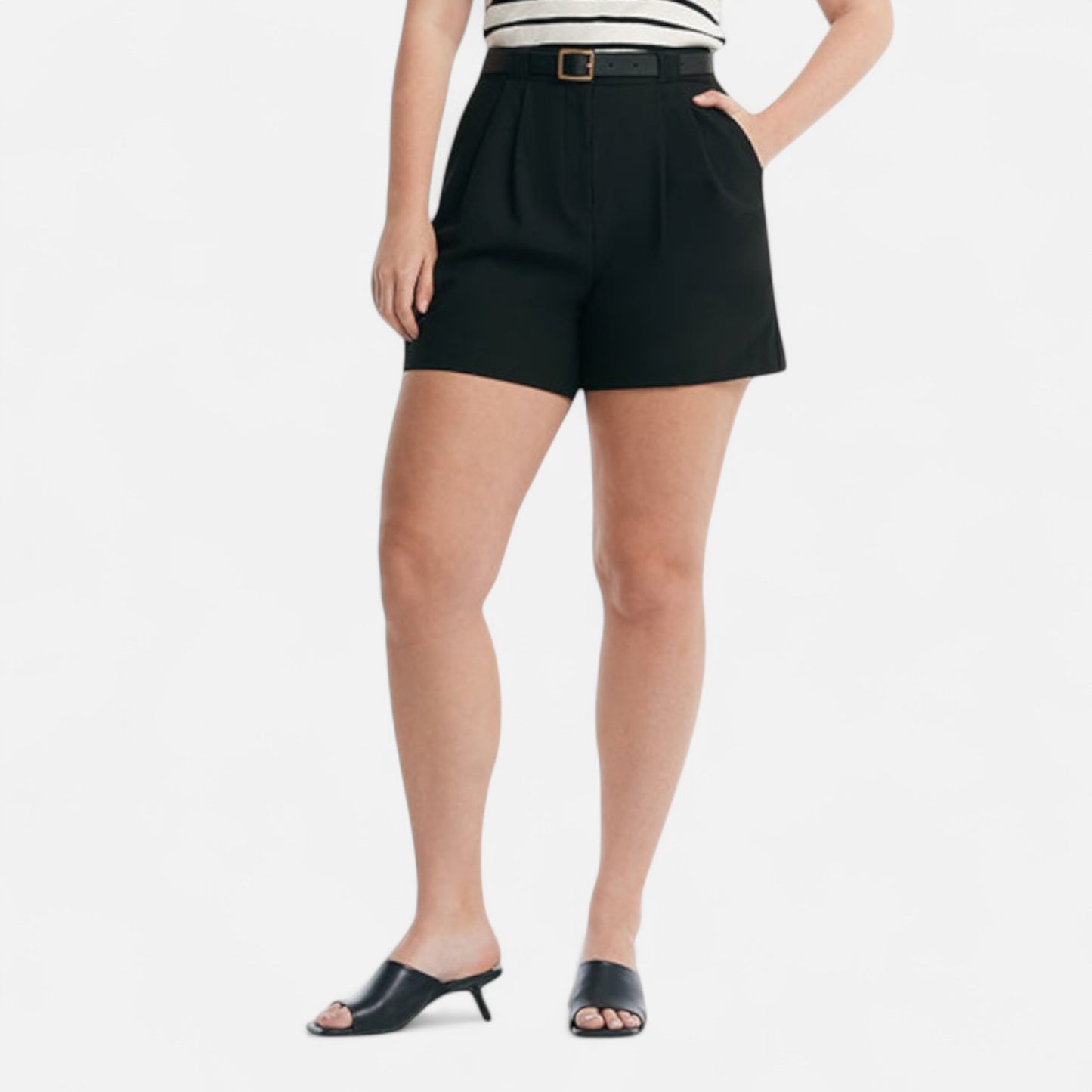 Old Monarchy | Women’s High-Waisted Cotton Shorts – Tailored Comfort for Office & Summer Elegance