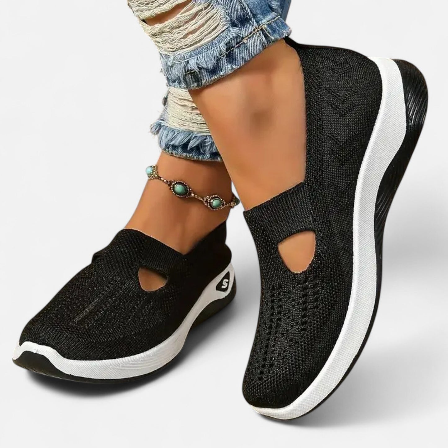 Old Monarchy | Women’s Mesh Slip-On Walking Trainers – Lightweight Support, Effortless Fit for Everyday Versatility