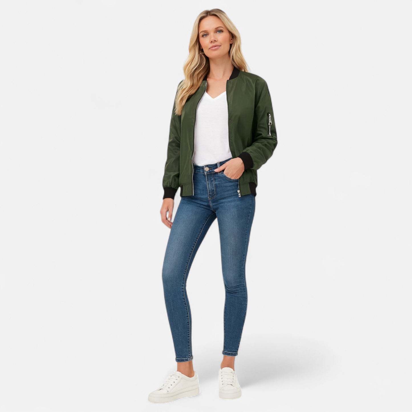 Old Monarchy | Women’s Classic Zip Bomber Jacket