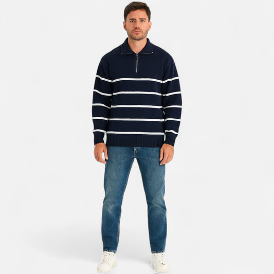 Old Monarchy | Men’s Retro Half-Zip Sweater – Vintage Heritage, Modern Refinement