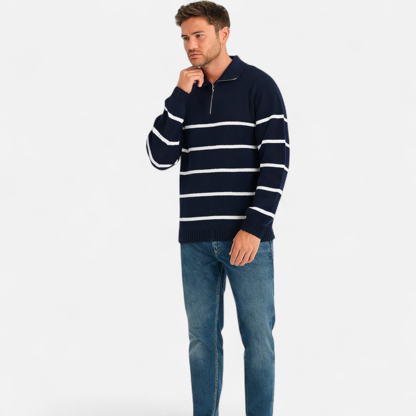 Old Monarchy | Men’s Retro Half-Zip Sweater – Vintage Heritage, Modern Refinement