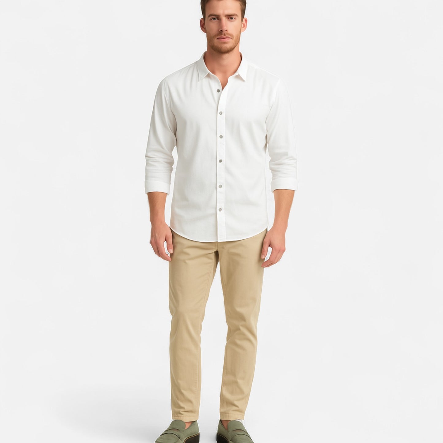 Old Monarchy | Men’s Solid Linen Shirt – Premium Lightweight Elegance for Refined Casual Wear