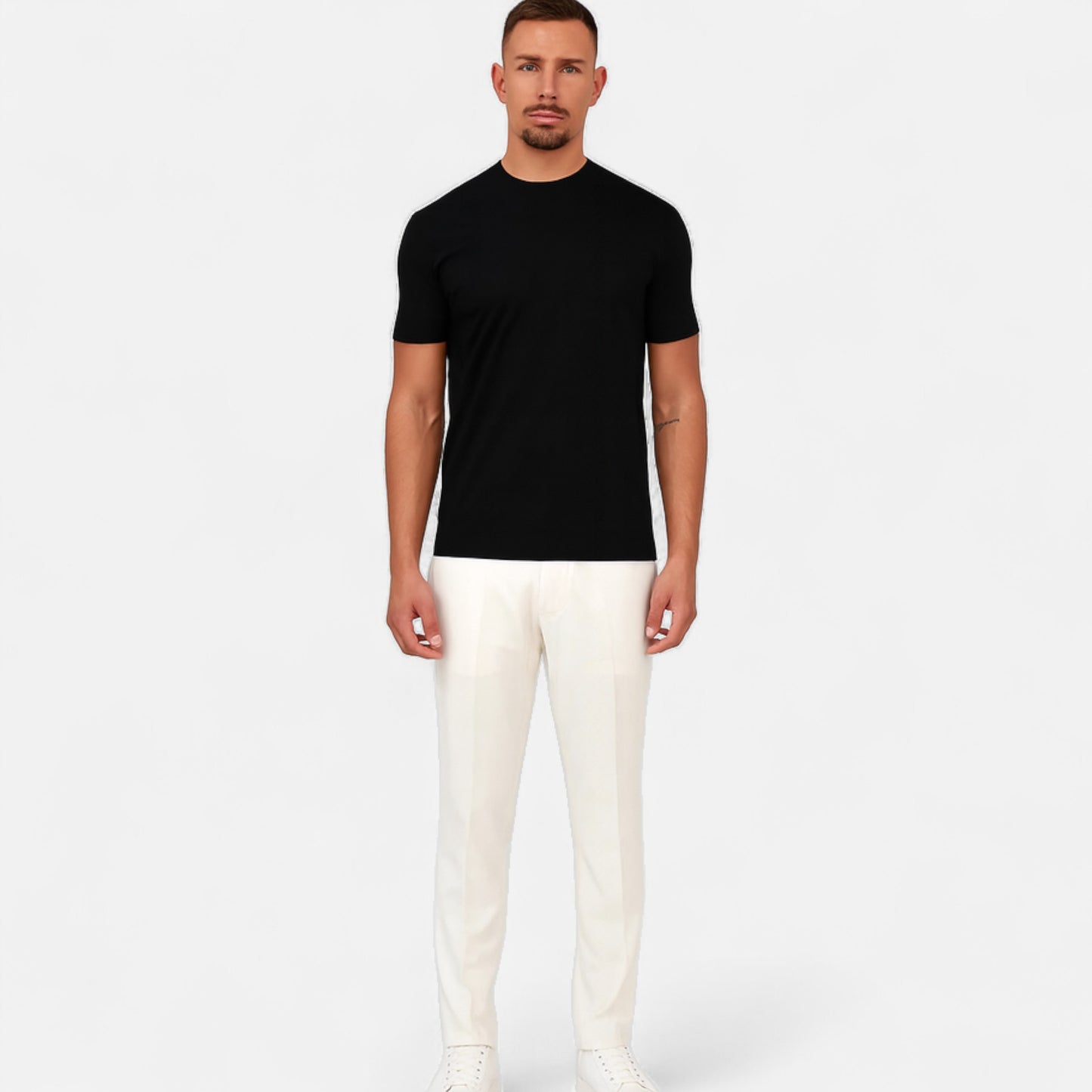 Old Monarchy | Men’s Shiny Cotton T-Shirt – Polished Comfort, Contemporary Refinement