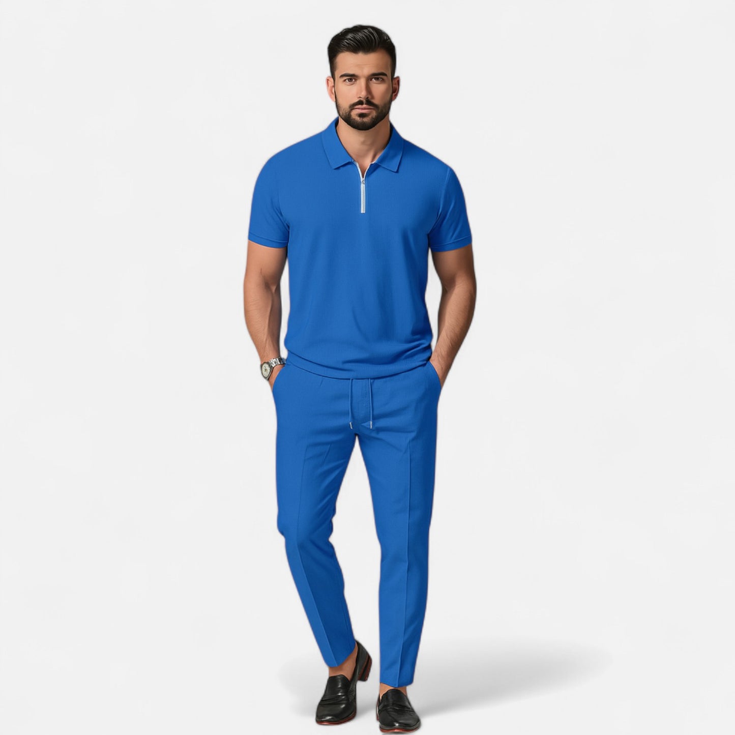 Old Monarchy | Men’s Polo Shirt & Trouser Set – Contemporary Smart-Casual, Breathable Design for Modern Living