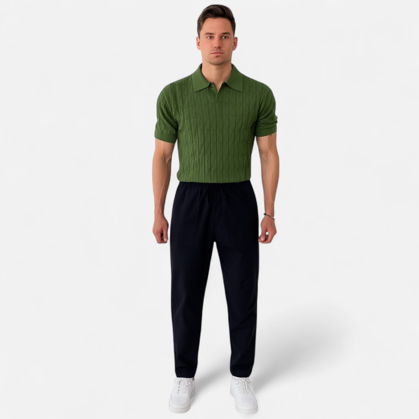 Old Monarchy | Men’s Striped Crew Neck T-Shirt – Timeless Simplicity, Everyday Comfort