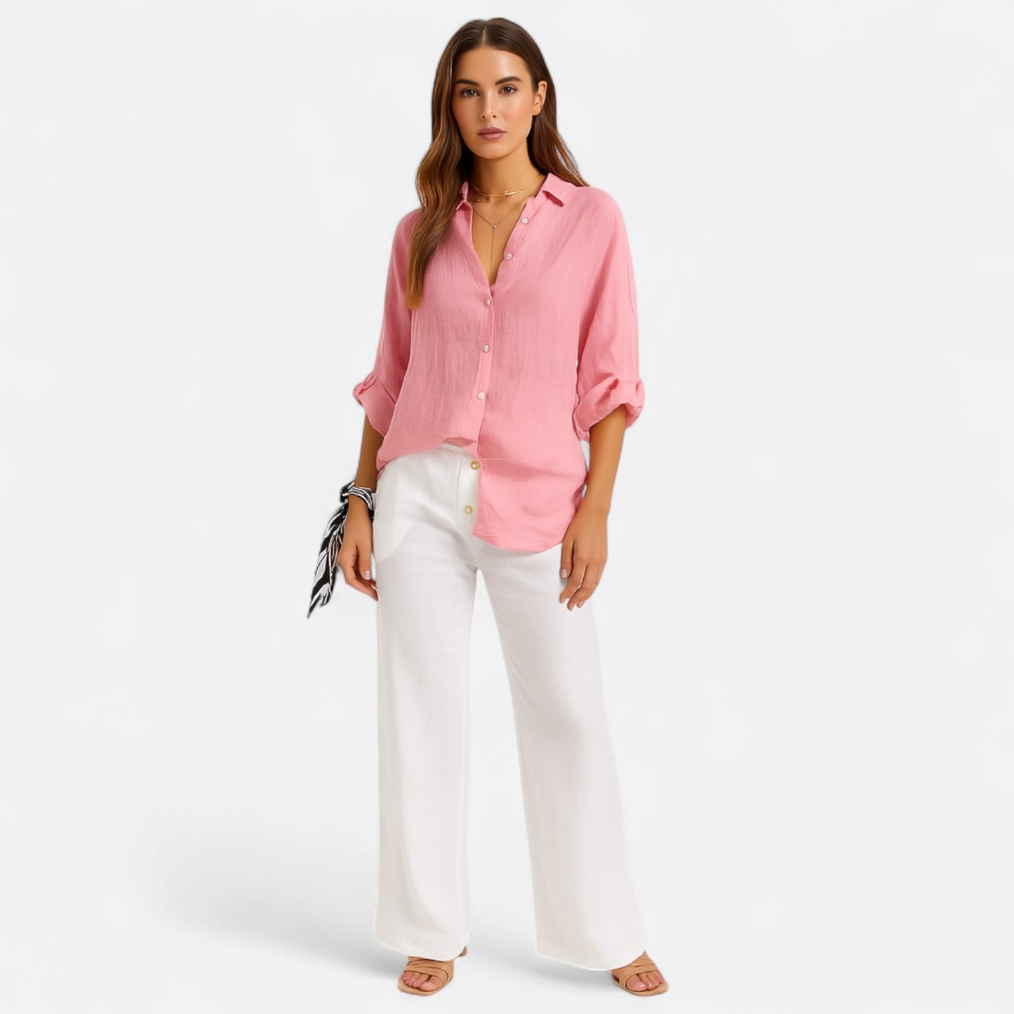 Old Monarchy | Women's Summer Linen Shirt – Effortless Grace, Breathable Elegance