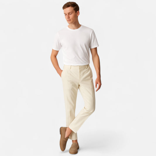 Old Monarchy | Men's Regular Fit Chino Trousers – Cotton Blend with Classic Straight Leg
