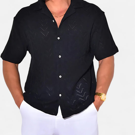 Old Monarchy | Men’s Knitted Shirt – Casual Elegance, Textured Comfort for Refined Daily Wear