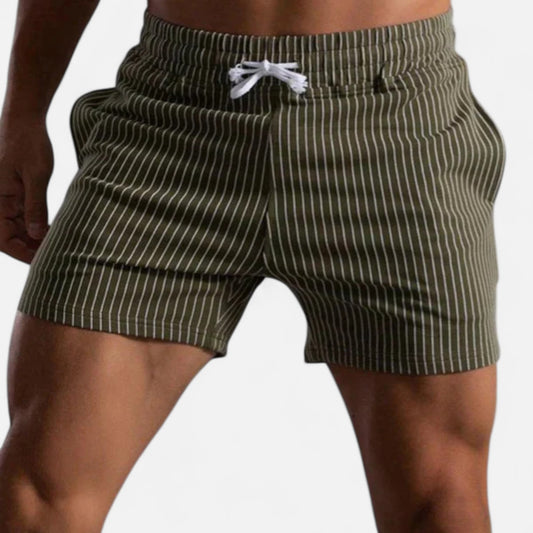 Old Monarchy | Men’s Striped Cotton Shorts – Timeless Lines, Relaxed Summer Sophistication