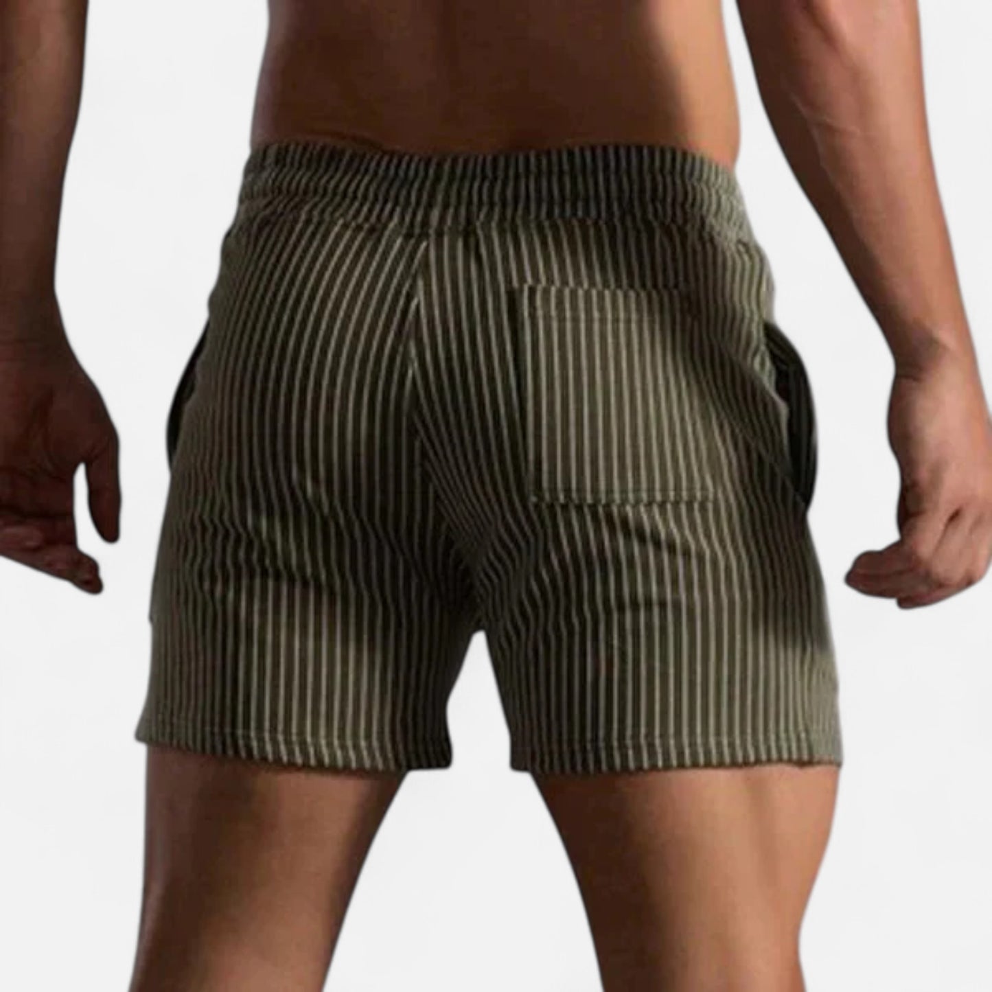 Old Monarchy | Men’s Striped Cotton Shorts – Timeless Lines, Relaxed Summer Sophistication