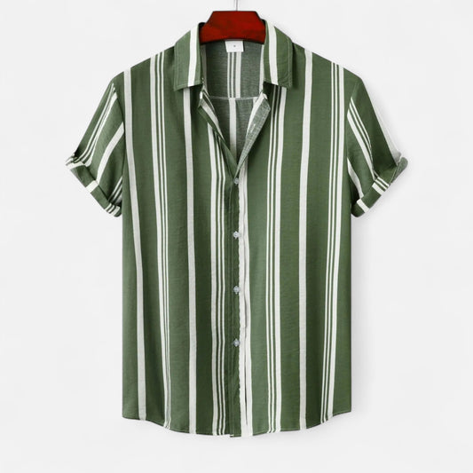 Old Monarchy | Men’s Striped Linen Shirt – Lightweight Breathability with Effortless Summer Elegance