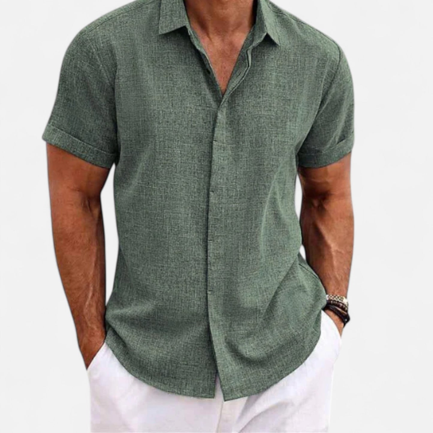 Old Monarchy | Men's Linen Short Sleeve Polo – Lightweight Sophistication, Summer Refinement