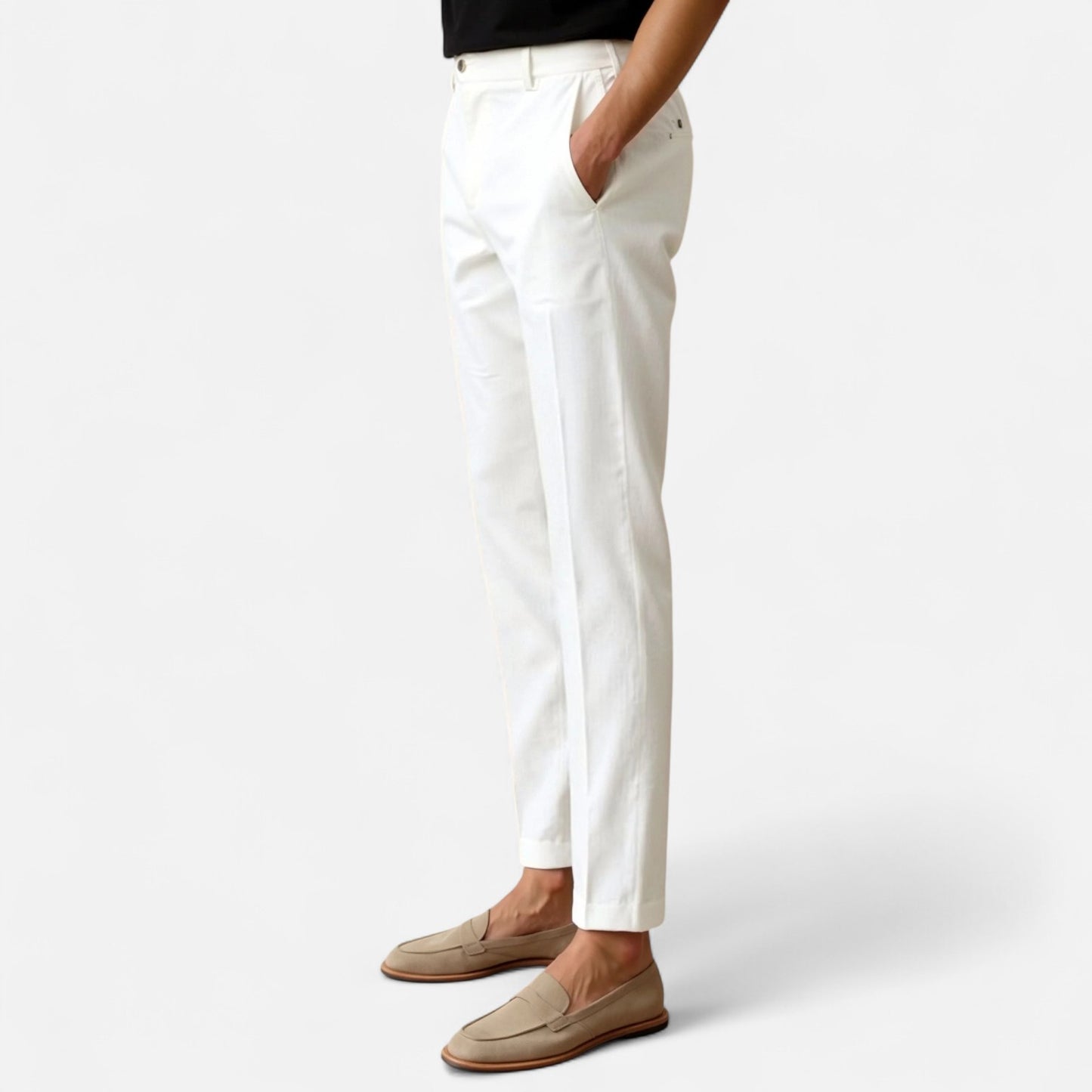 Old Monarchy | Men's Regular Fit Chino Trousers – Cotton Blend with Classic Straight Leg