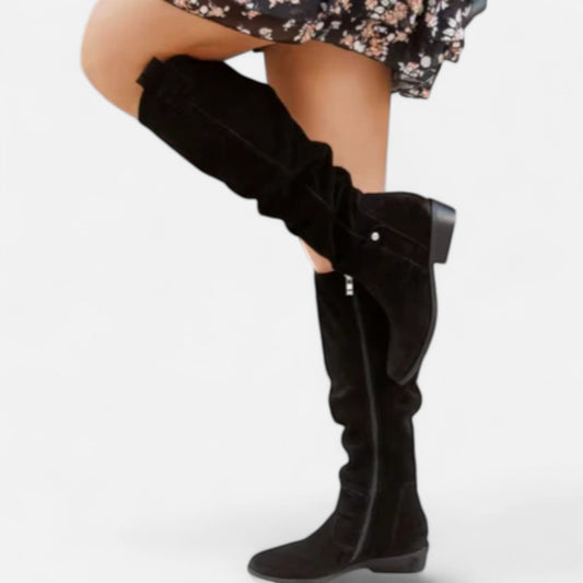 Old Monarchy | Women’s Orthopedic Suede Knee-High Boots – Therapeutic Elegance with Cushioned Arch Support