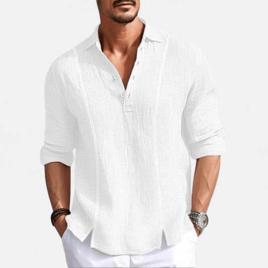 Old Monarchy | Men’s Linen Polo Shirt – Lightweight Sophistication, Refined Everyday Elegance