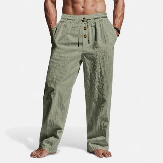 Old Monarchy | Men's Linen Drawstring Trousers – Breathable Summer Comfort, Effortless Casual Style