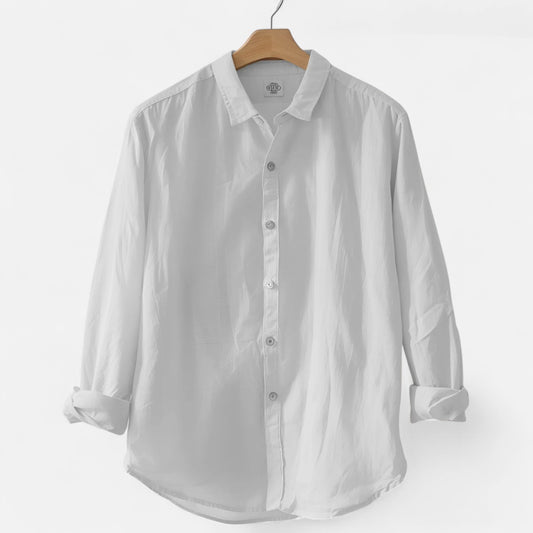 Old Monarchy | Men’s Solid Linen Shirt – Premium Lightweight Elegance for Refined Casual Wear