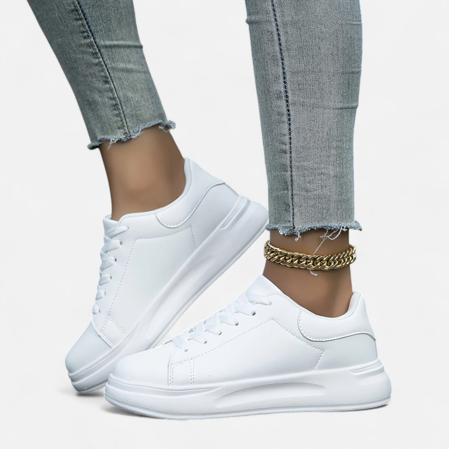 Old Monarchy | Women’s Heritage White Leather Sneakers