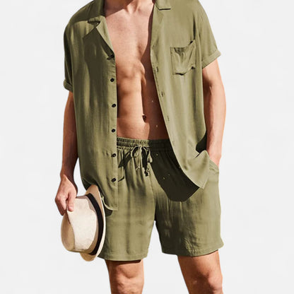 Old Monarchy | Men’s Linen Two-Piece Set – Premium Lightweight Co-Ord for Refined Casual & Leisure Wear