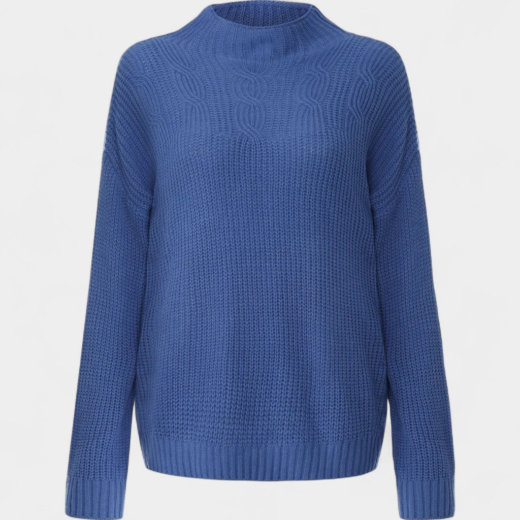 Old Monarchy | Women’s Cable-Knit Turtleneck Sweater – Soft Knit, Relaxed Fit