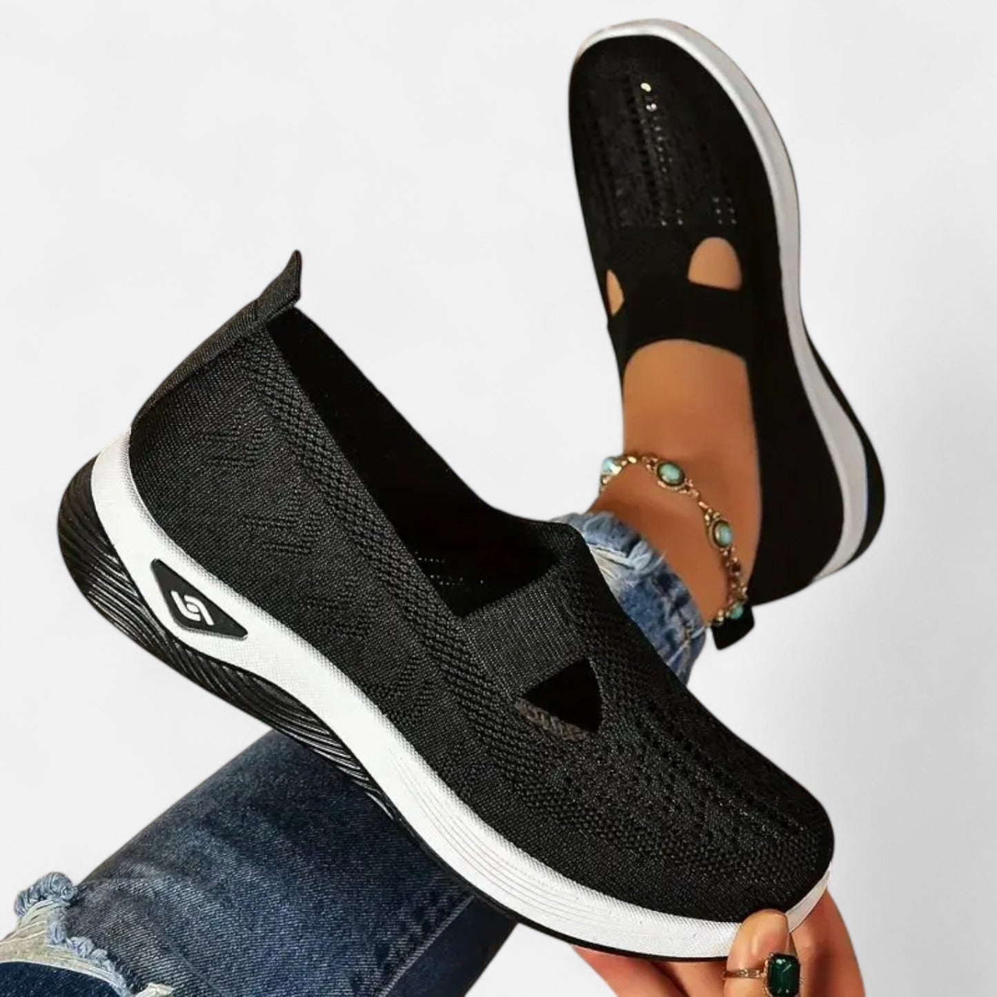 Old Monarchy | Women’s Mesh Slip-On Walking Trainers – Lightweight Support, Effortless Fit for Everyday Versatility