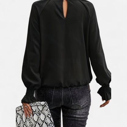 Old Monarchy | Women’s Vintage Pleated Blouse – Puffed Sleeves & Timeless Charm for All-Season Elegance