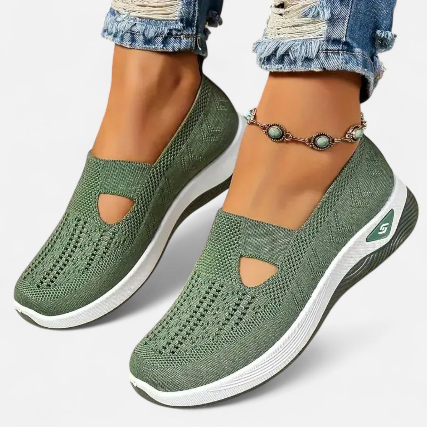 Old Monarchy | Women’s Mesh Slip-On Walking Trainers – Lightweight Support, Effortless Fit for Everyday Versatility