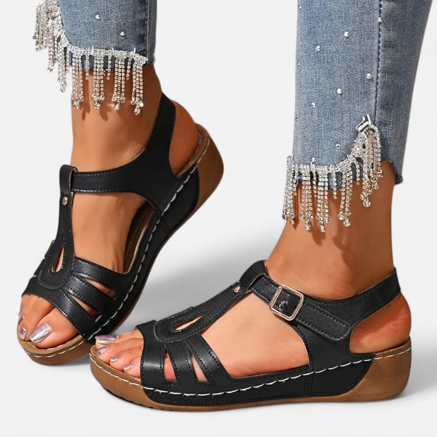 Old Monarchy | Women’s Orthopaedic Closed-Toe Sandals – Corrective Arch Support, Adjustable Comfort for Everyday Stability
