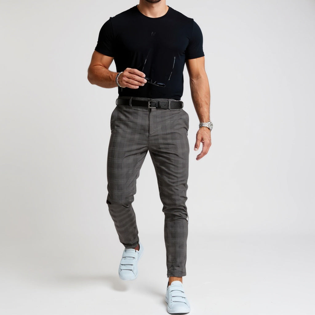 Old Monarchy | Men’s Checked Suit Trousers – Refined Comfort with Timeless Pattern