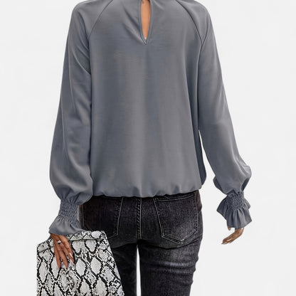 Old Monarchy | Women’s Vintage Pleated Blouse – Puffed Sleeves & Timeless Charm for All-Season Elegance