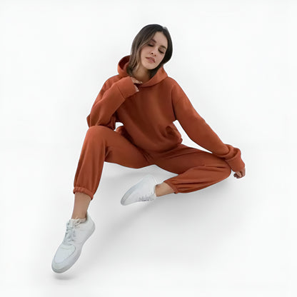 Old Monarchy | Women’s Two-Piece Lounge Tracksuit – Hooded Sweatshirt & Trousers