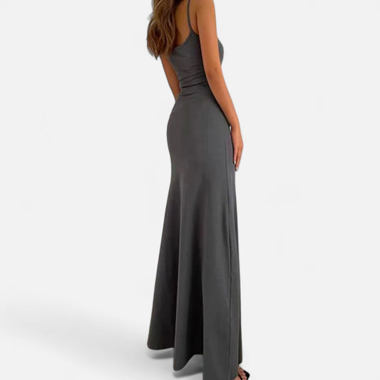 Old Monarchy | Women’s Grey Shapewear Maxi Dress – Sculpting Elegance for Summer