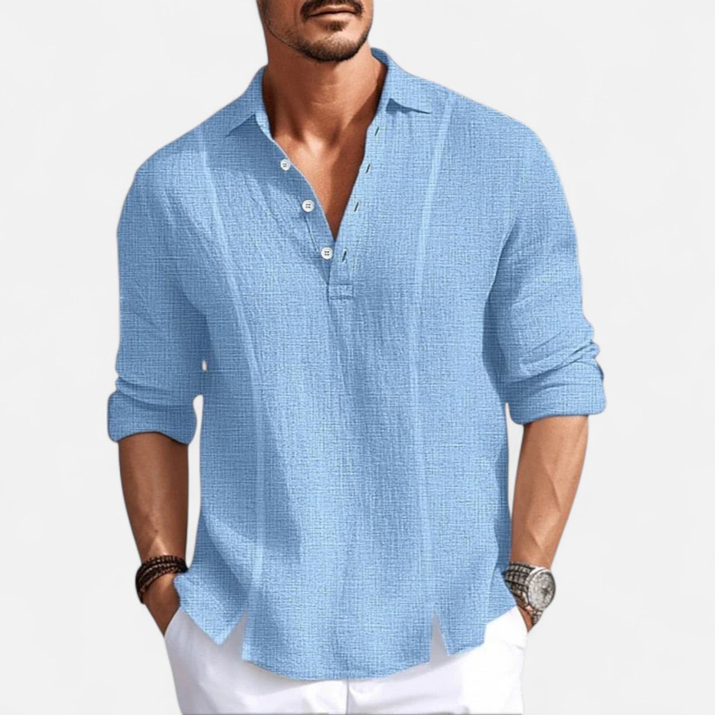 Old Monarchy | Men’s Linen Polo Shirt – Lightweight Sophistication, Refined Everyday Elegance