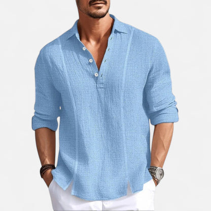 Old Monarchy | Men’s Linen Polo Shirt – Lightweight Sophistication, Refined Everyday Elegance