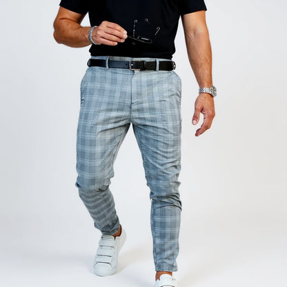Old Monarchy | Men’s Checked Suit Trousers – Refined Comfort with Timeless Pattern