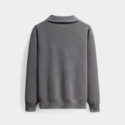 Old Monarchy | Men’s Knitted Polo Sweater – Long-Sleeve, Classic Collar Design