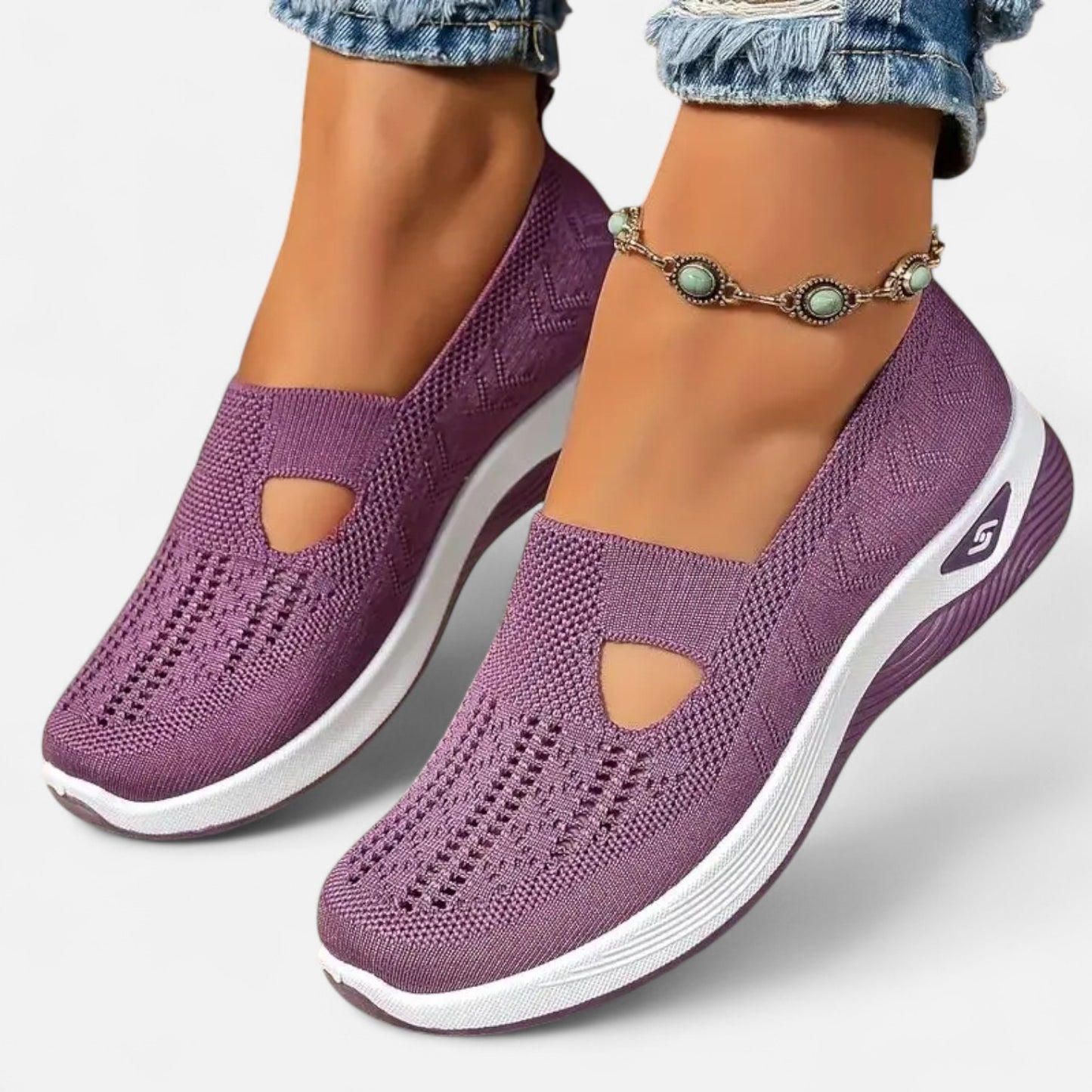Old Monarchy | Women’s Mesh Slip-On Walking Trainers – Lightweight Support, Effortless Fit for Everyday Versatility