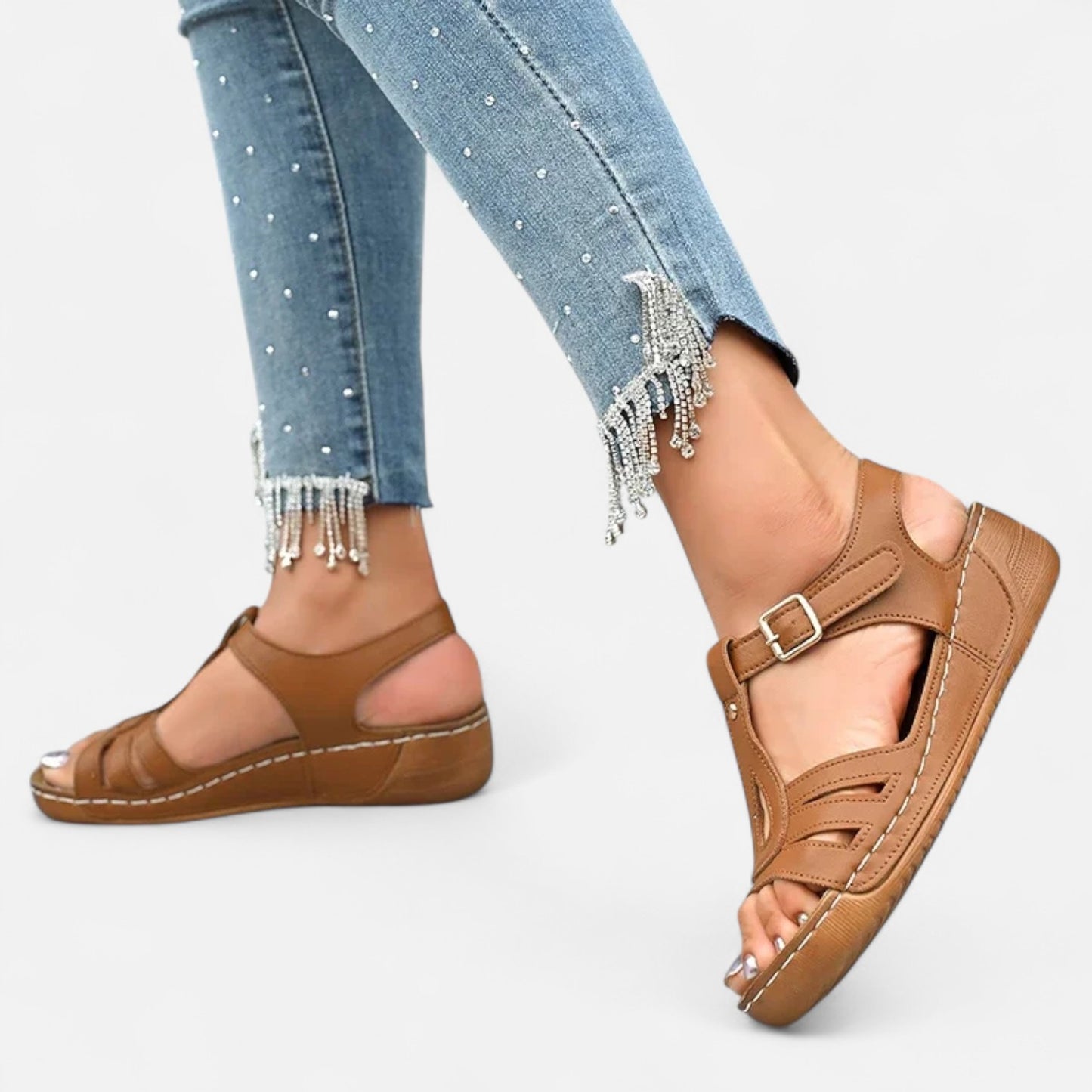 Old Monarchy | Women’s Orthopaedic Closed-Toe Sandals – Corrective Arch Support, Adjustable Comfort for Everyday Stability