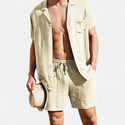 Old Monarchy | Men’s Linen Two-Piece Set – Premium Lightweight Co-Ord for Refined Casual & Leisure Wear