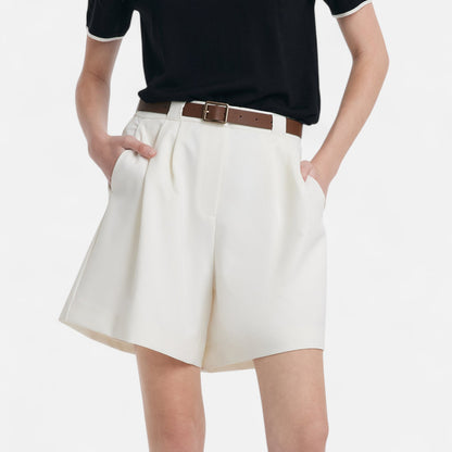 Old Monarchy | Women’s High-Waisted Cotton Shorts – Tailored Comfort for Office & Summer Elegance