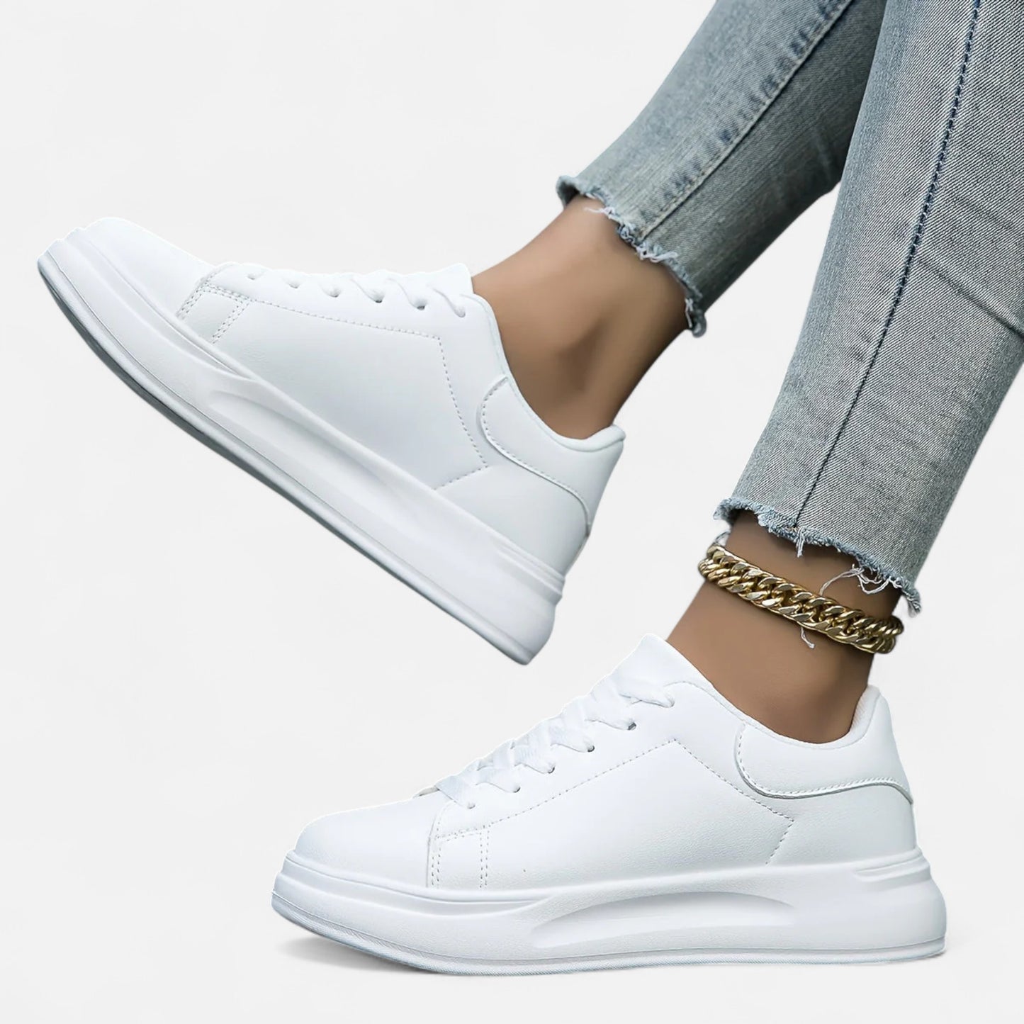 Old Monarchy | Women’s Heritage White Leather Sneakers