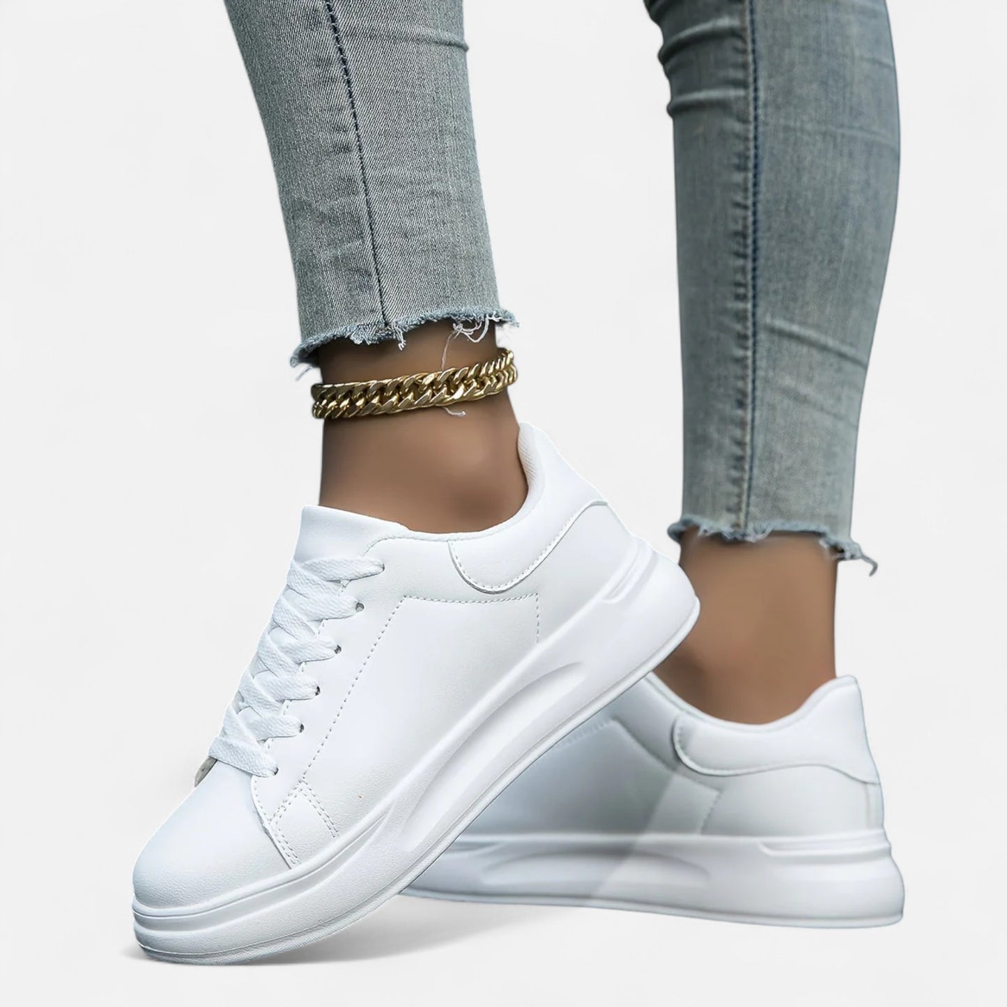 Old Monarchy | Women’s Heritage White Leather Sneakers