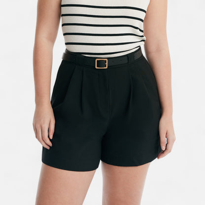 Old Monarchy | Women’s High-Waisted Cotton Shorts – Tailored Comfort for Office & Summer Elegance