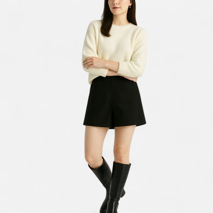 Old Monarchy | Women’s Black A-Line Skort – Casual Summer Elegance