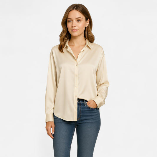Old Monarchy | Women’s Silk Shirt – Timeless Elegance in a Lustrous Finish