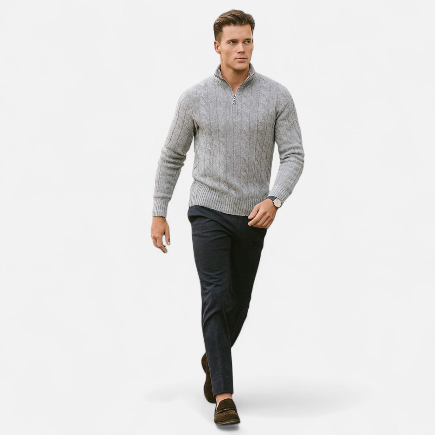 Old Monarchy | Men’s Merino Half Zip Sweater