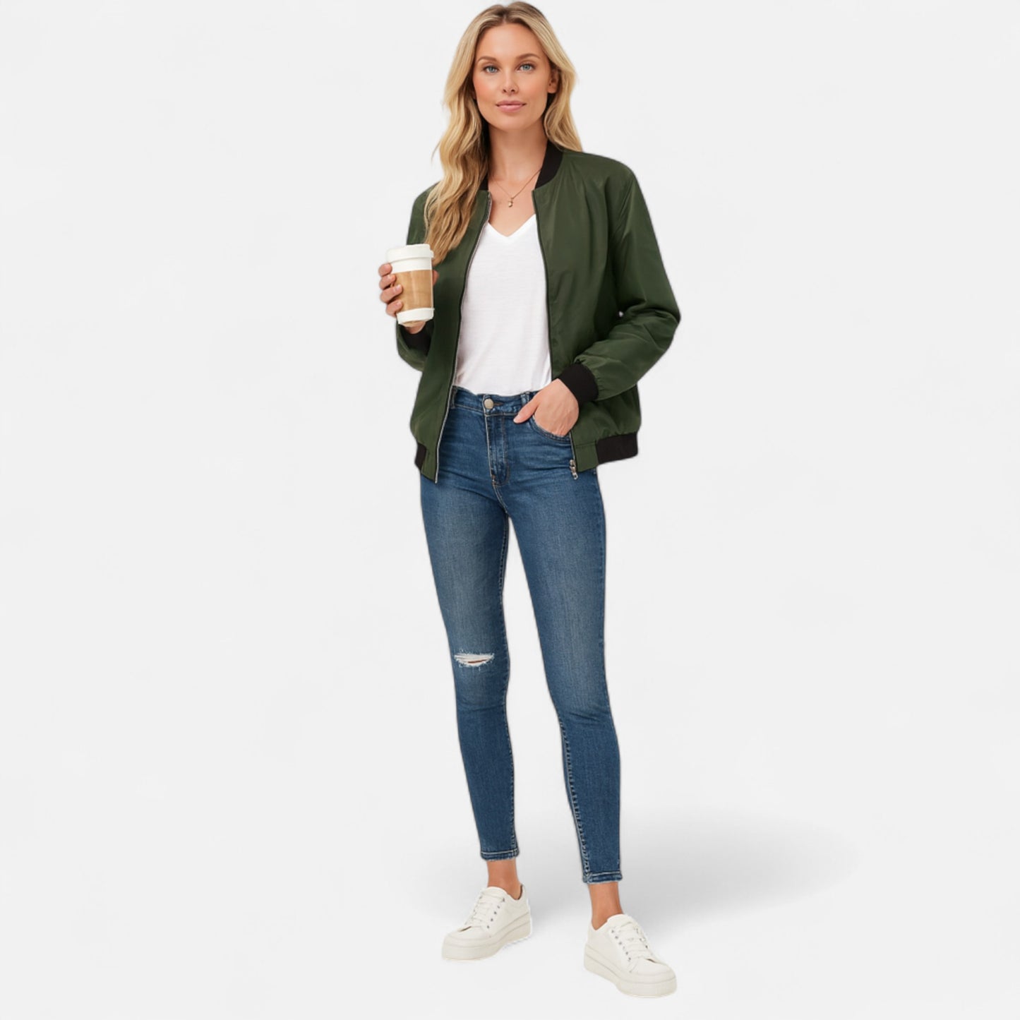 Old Monarchy | Women’s Classic Zip Bomber Jacket