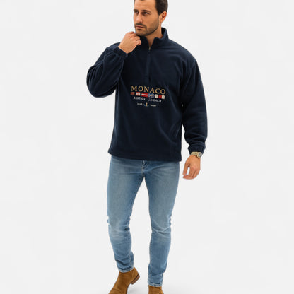 Old Monarchy | Men’s Monaco Half-Zip Sweater – Timeless Elegance, Refined Comfort